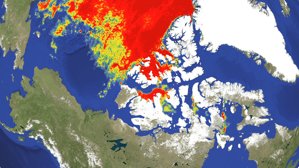 Sea ice condition in the North West Area of the Arctic Oceann(Analyzed by WNI Global Ice Center)